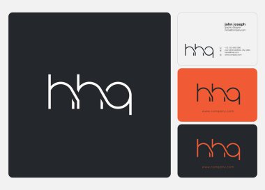Harf logo Hhq şablon iş afiş için