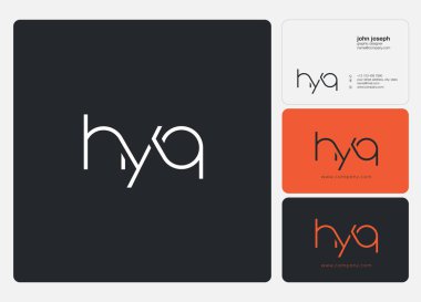 Harf logo Hyq şablon iş afiş için