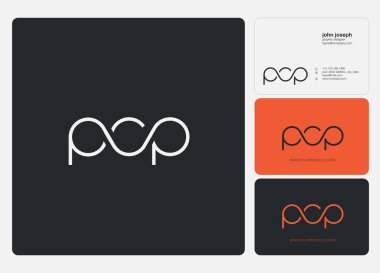 Harf logo Pcp şablon iş afiş için