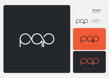 Harf logo Pqp şablon iş afiş için