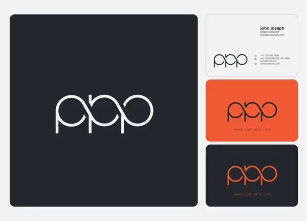 Шаблон Логотипа Ppp Бизнес Баннера — стоковый вектор
