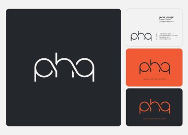 Harf logo Phq şablon iş afiş için