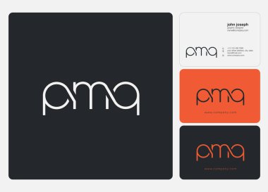 Harf logo Pmq şablon iş afiş için