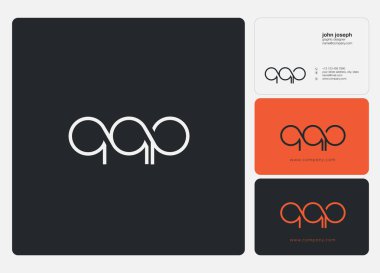 Harf logo Qap şablon iş afiş için