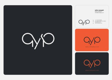 Harf logo Qyp şablon iş afiş için