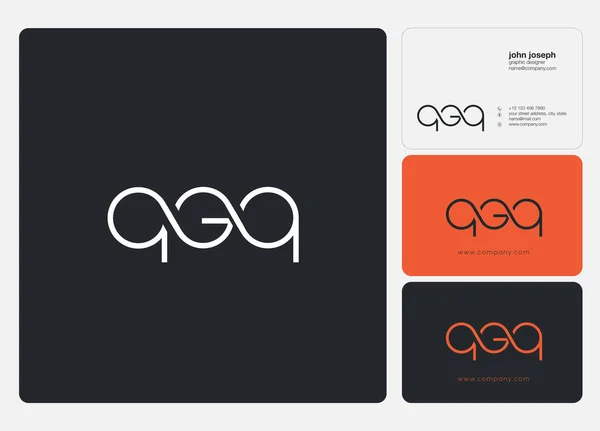 Letras Logo Plantilla Qgq Para Banner Negocios — Vector de stock