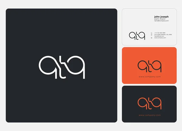 Logo Letras Plantilla Qtq Para Banner Negocios — Vector de stock