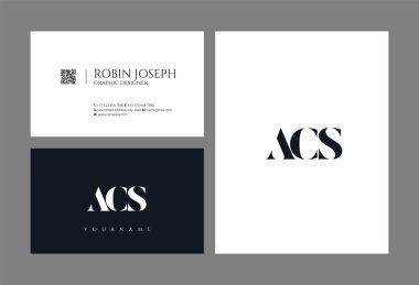 Logo vektör kartvizit şablonu için acs ortak