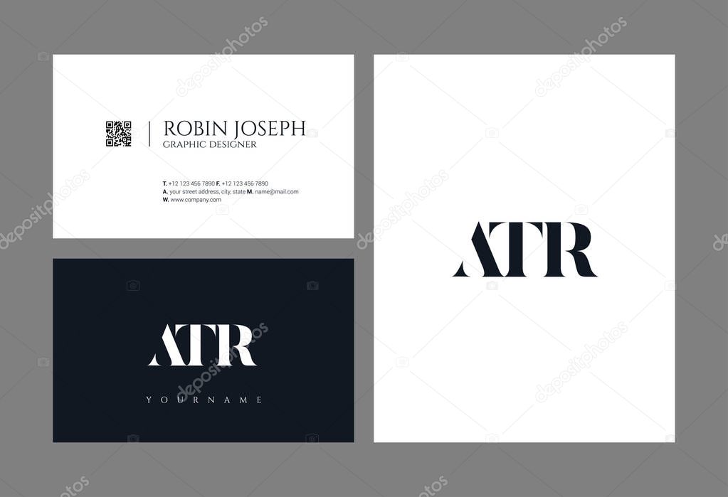 logo joint atr for Business Card Template, Vector
