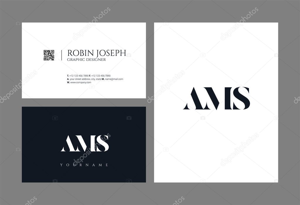 logo joint ams for Business Card Template, Vector