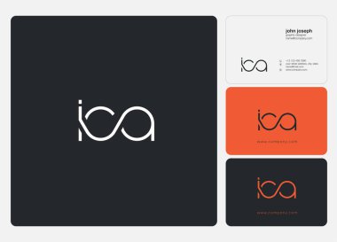 logo joint ica for Business Card Template, Vector clipart