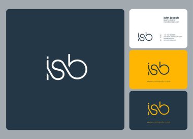 Logo ortak ISB kartvizit şablonu, vektör için