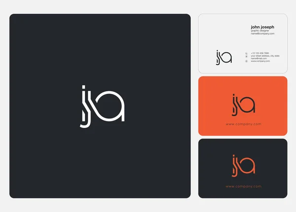 Logo Joint Ija Business Card Template Vector — Stock Vector