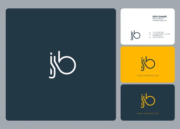 Gezamenlijke Ijb Logo Voor Sjabloon Voor Visitekaartjes Vector — Stockvector