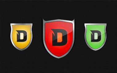 kalkan logo D şablon iş afiş için