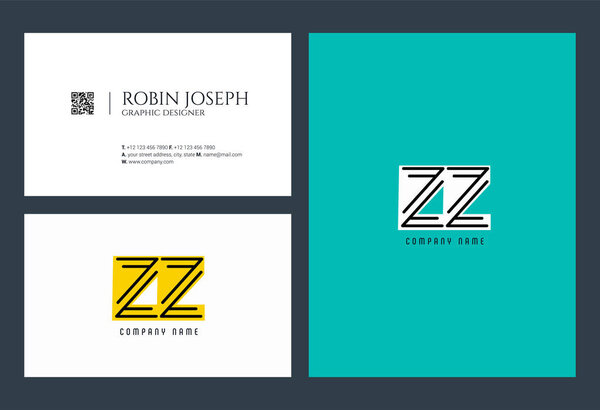 Letters logo Zz template for business banner