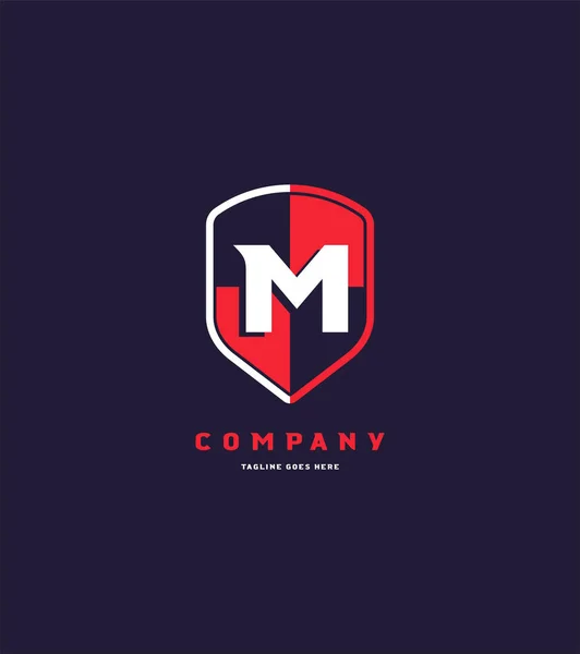 Escudo Logotipo Modelo Para Banner Negócios — Vetor de Stock