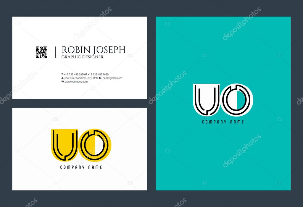 Letters logo Uo template for business banner
