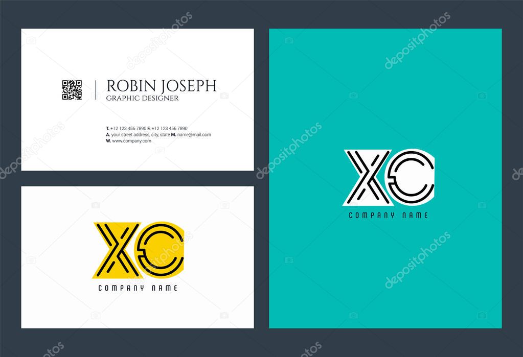 Letters logo Xc template for business banner