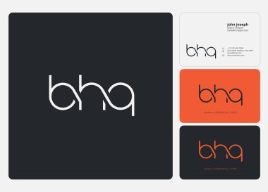 Harf logo Bhq şablon iş afiş için