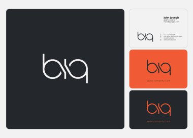 Harf logo BIQ şablon iş afiş için