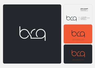 Harf logo Brq şablon iş afiş için
