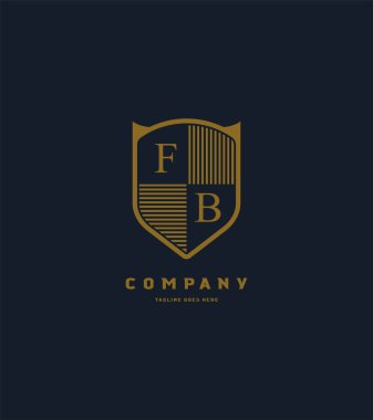 Logo Fb şablon iş afiş için kalkan