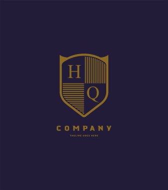 Logo Hq şablon iş afiş için kalkan