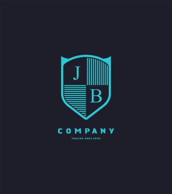 Logo Jb şablon iş afiş için kalkan