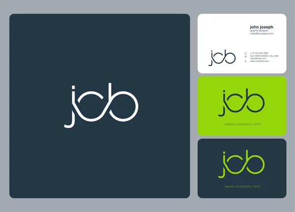 Bokstäver Logotyp Jcb Mall För Business Banner — Stock vektor