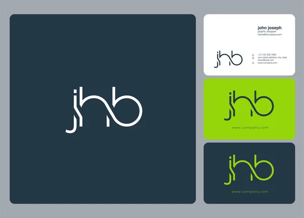 Buchstaben Logo Jhb Vorlage Für Business Banner — Stockvektor