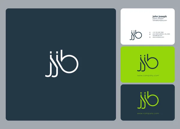 Brieven Logo Jjb Sjabloon Voor Zakelijke Banner — Stockvector