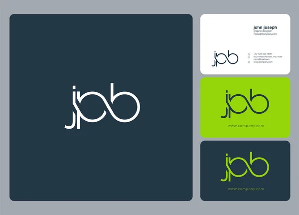 Bokstäver Logotyp Jpb Mall För Business Banner — Stock vektor