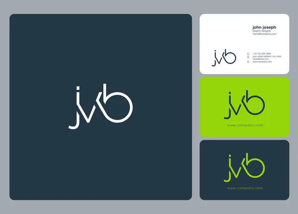 Brieven Logo Jvb Sjabloon Voor Zakelijke Banner — Stockvector