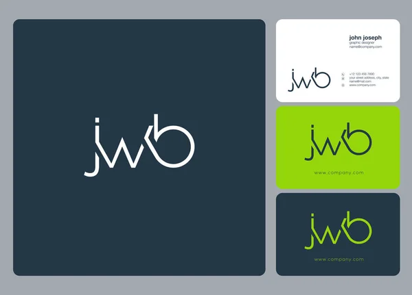 Lettres Logo Jwb Modèle Pour Bannière Entreprise — Image vectorielle