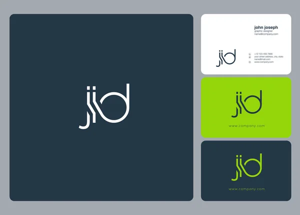 Brieven Logo Jid Sjabloon Voor Zakelijke Banner — Stockvector