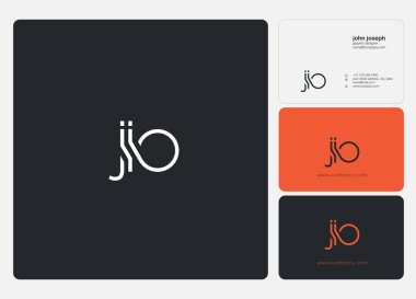 Harf logo Jio şablon iş afiş için