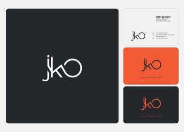 Harf logo Jko şablon iş afiş için