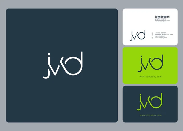 Brieven Logo Jvd Sjabloon Voor Zakelijke Banner — Stockvector