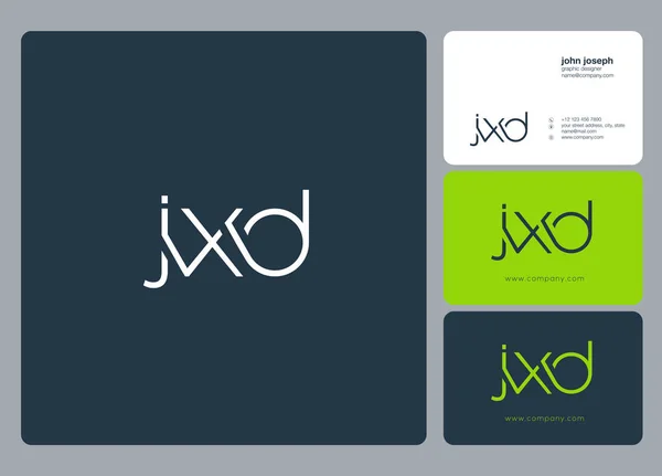 Brieven Logo Jxd Sjabloon Voor Zakelijke Banner — Stockvector