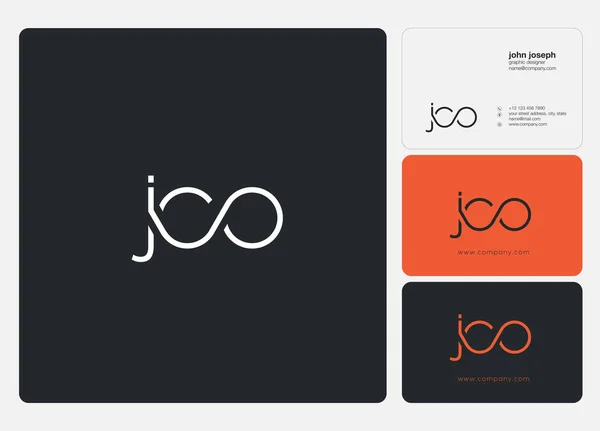 Brieven Logo Jco Sjabloon Voor Zakelijke Banner — Stockvector