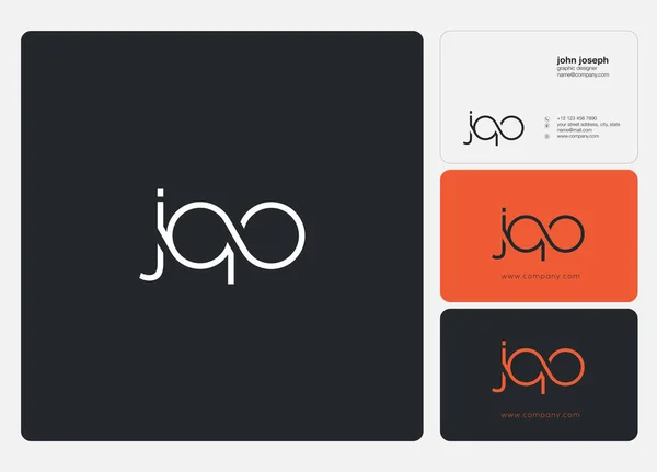 Dopisy Logo Jqo Šablona Pro Podnikání Banner — Stockový vektor