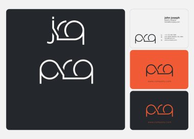 Harf logo Prq şablon iş afiş için