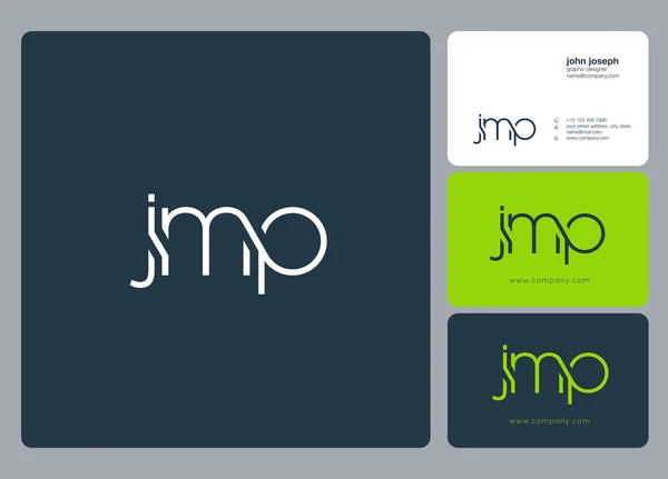 Brieven Logo Jmp Sjabloon Voor Zakelijke Banner — Stockvector