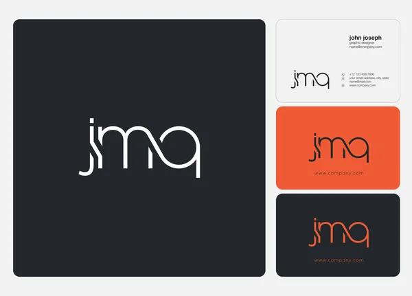 Letras Logo Plantilla Jmq Para Banner Negocios — Vector de stock