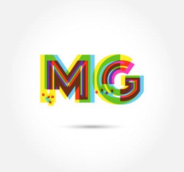 Harf logo Mg şablon iş afiş için