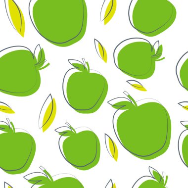 Sorunsuz elma desen, doku veya arka plan vektör tasarımı.