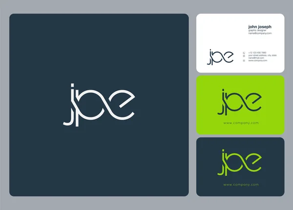 Brieven Logo Jpe Sjabloon Voor Zakelijke Banner — Stockvector