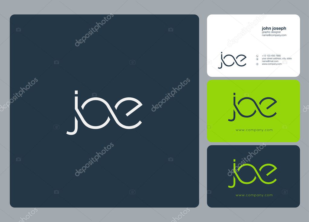 Letters logo Joe template for business banner