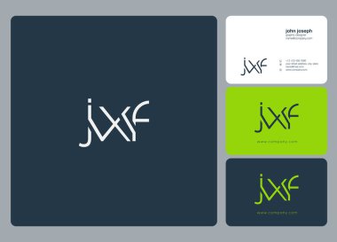 Harf logo Jxf şablon iş afiş için